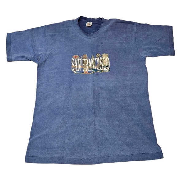 Vintage Fruit of the Loom San Francisco Single Stitch Graphic Tee Size Large F64 - Picture 10 of 11